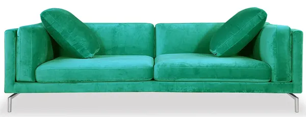 Диван Loft & Mid-Century, зеленый плюш