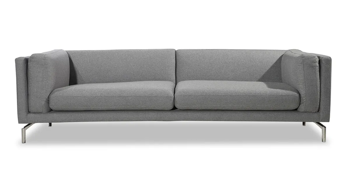 Диван Loft & Mid-Century, светло-серый
