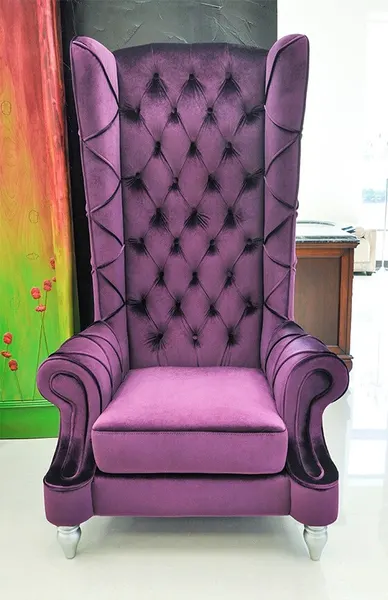 Кресло Baroque High Back, фиолетовое