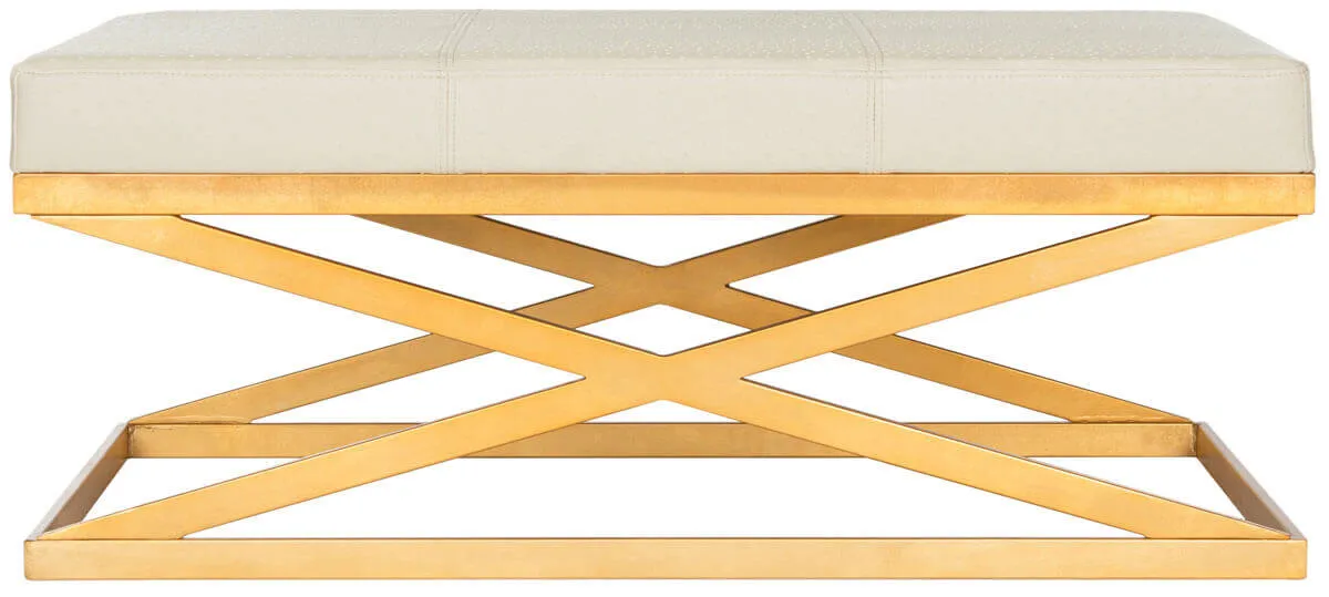Пуф Crown Gold Ottoman, белый