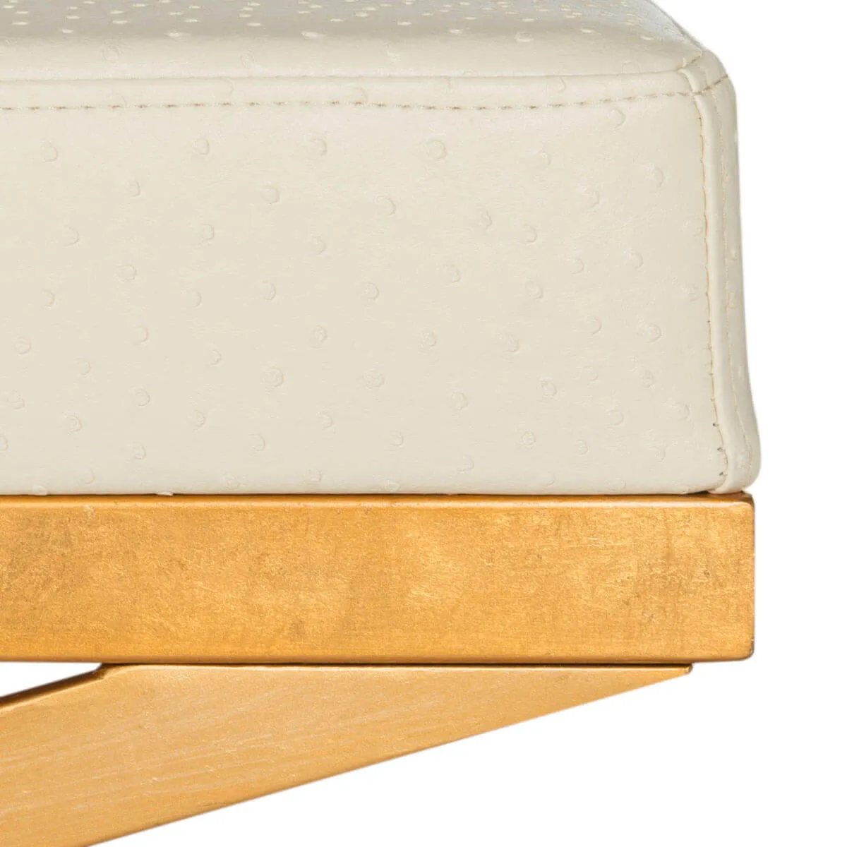 Пуф Crown Gold Ottoman, белый