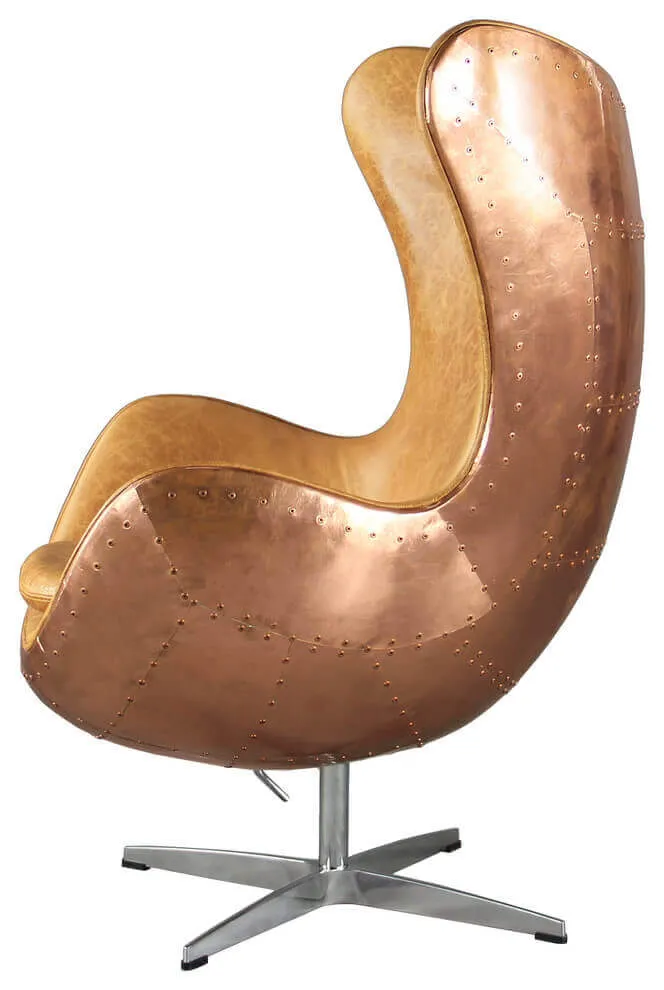 Кресло Egg Aviator Copper, светло-коричневое