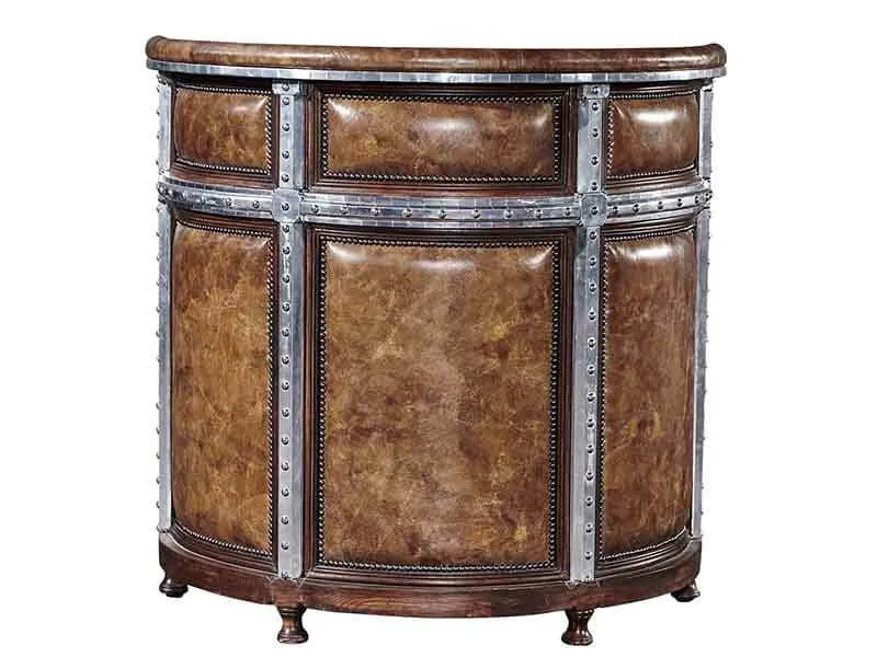 Стол Vintage Leather Aviator Bar Table