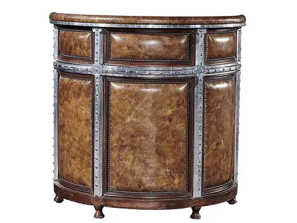 Стол Vintage Leather Aviator Bar Table