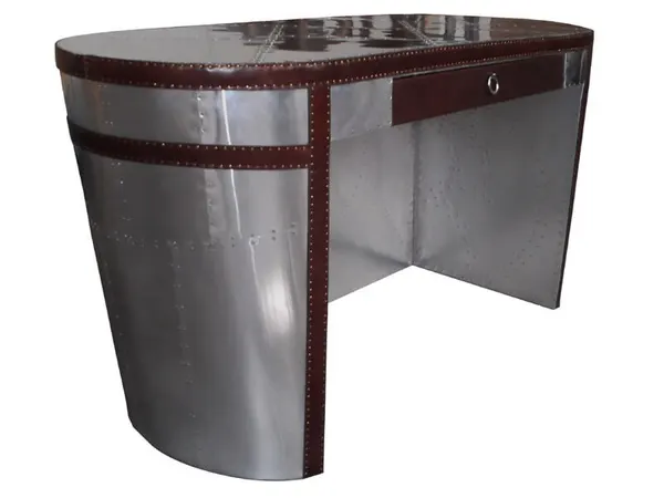 Стол Vintage Leather Steamer Aviator Reception Desk