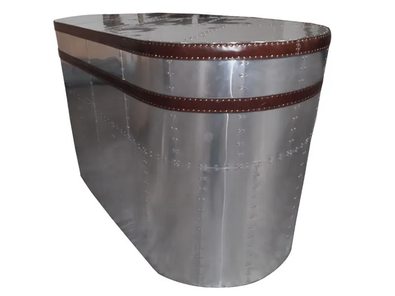 Стол Vintage Leather Steamer Aviator Reception Desk
