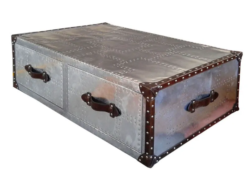 Стол Aviator Leather Steamer Coffee Table