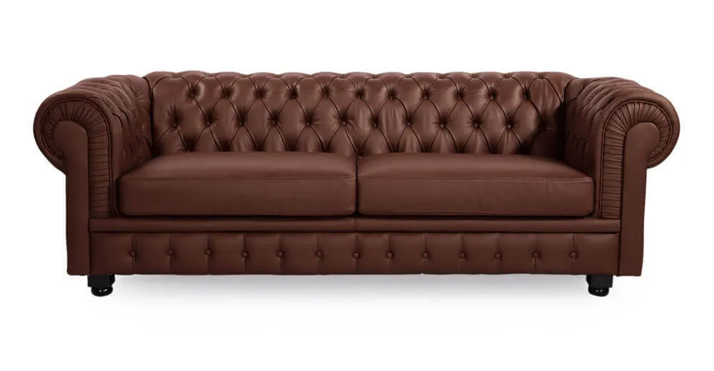 Диван Chesterfield, коричневый