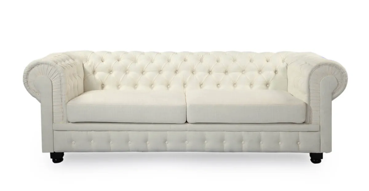 Диван Chesterfield, кремовый