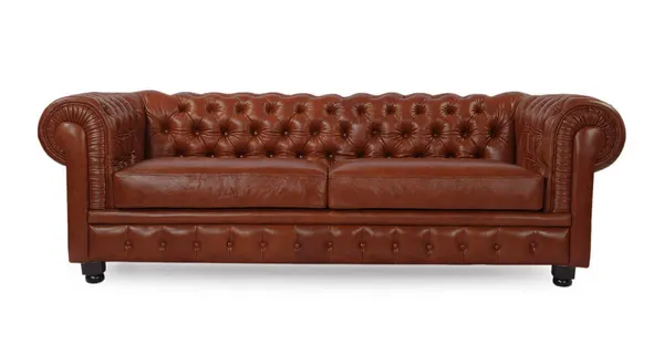 Диван Chesterfield, терракотовый
