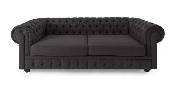 Диван Chesterfield, черно-серый