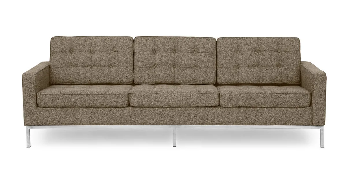Коричневый трехместный диван Florence